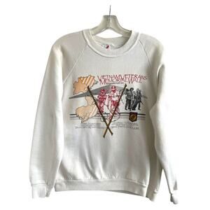 Vietnam Veterans Memorial Wall Sz XL Vintage Crew Sweatshirt Washington DC 80's